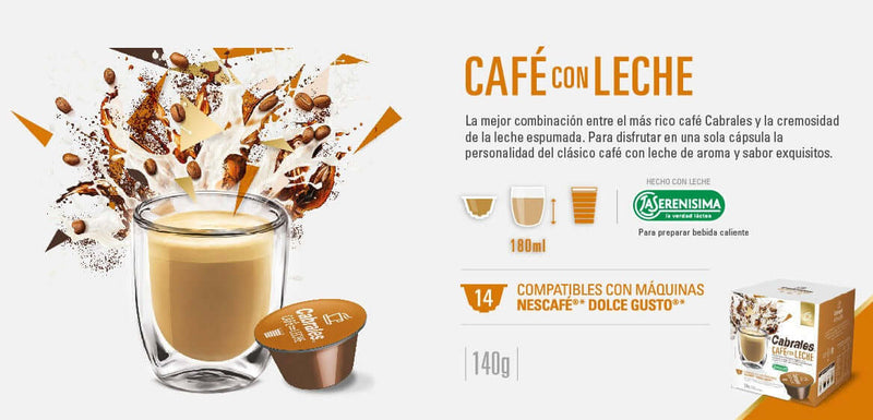 Cabrales | Café con Leche compatible con Dolce Gusto®